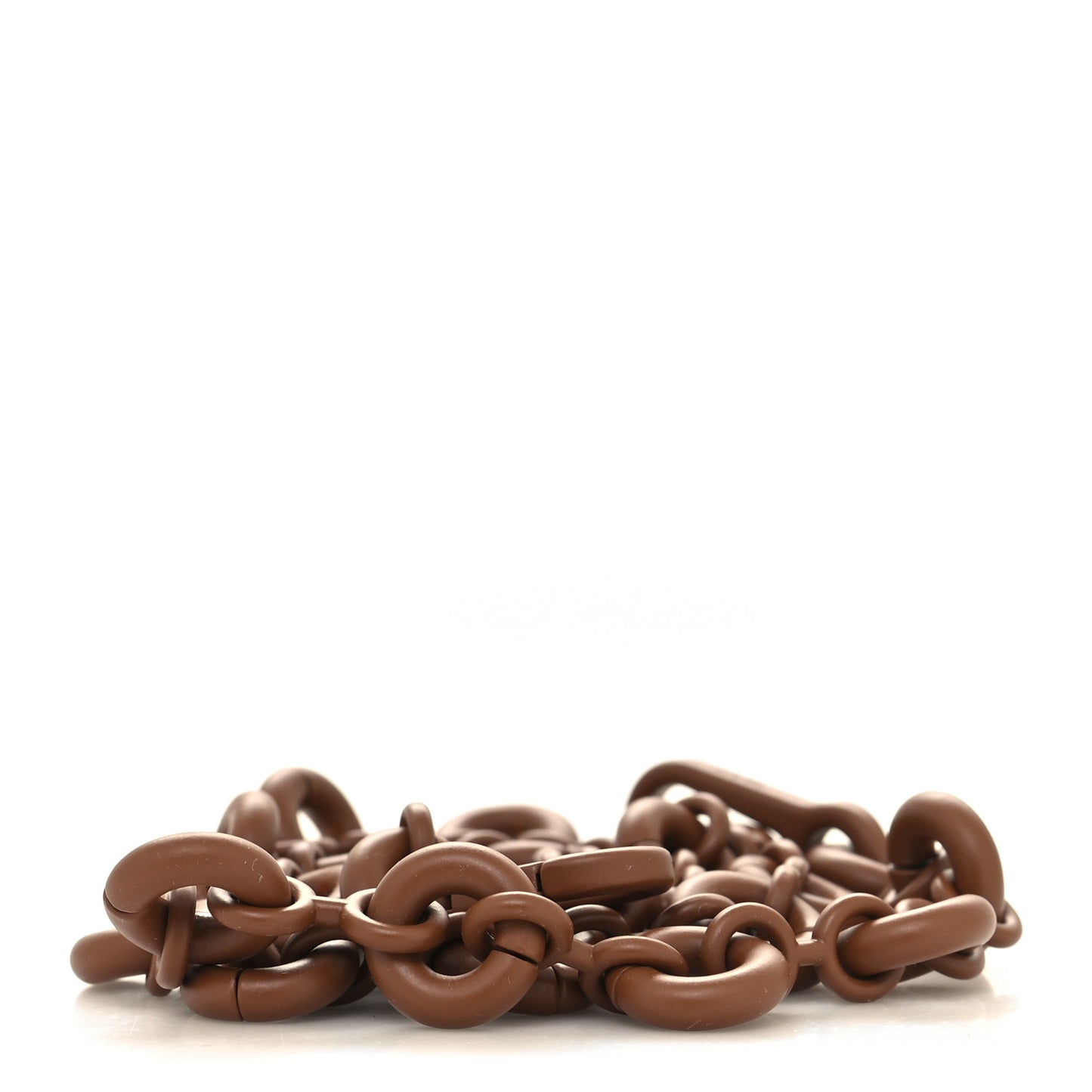 Brass Monochrome Donut Chain Shoulder Strap Pecan