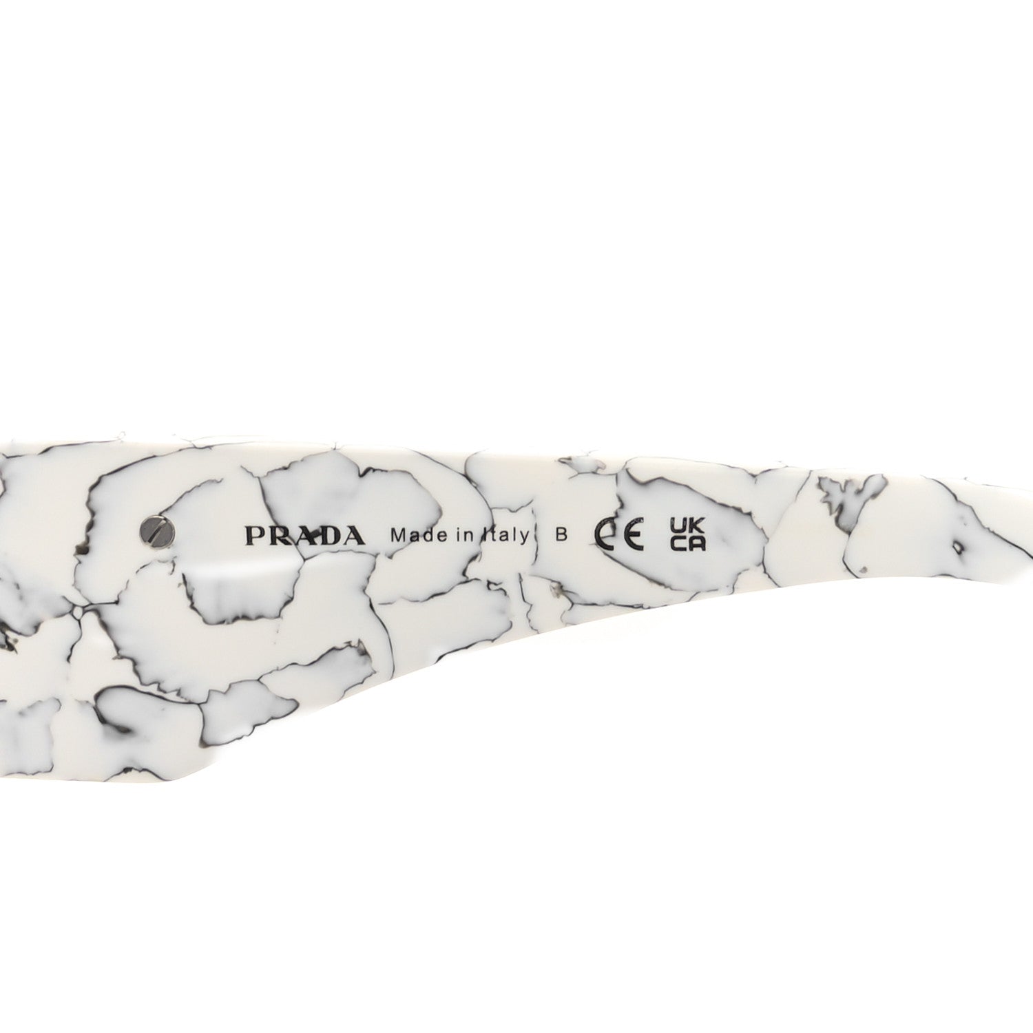Prada Acetate Symbole Sunglasses SPR 13Z White Marble 5 of 7