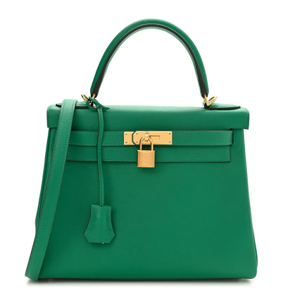 Hermes Evercolor Kelly Retourne 28 Vert Vertigo 1 of 10