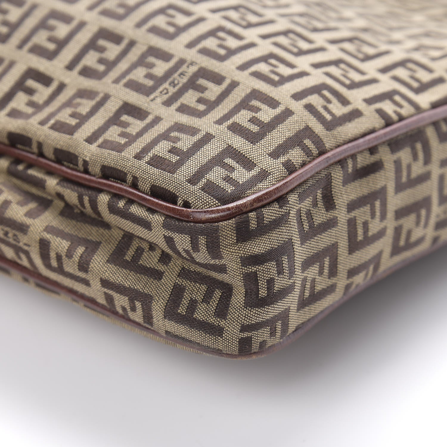 Fendi Zucchino Vitello Crossbody Messenger Mogano Panna Bruciato 11 of 14