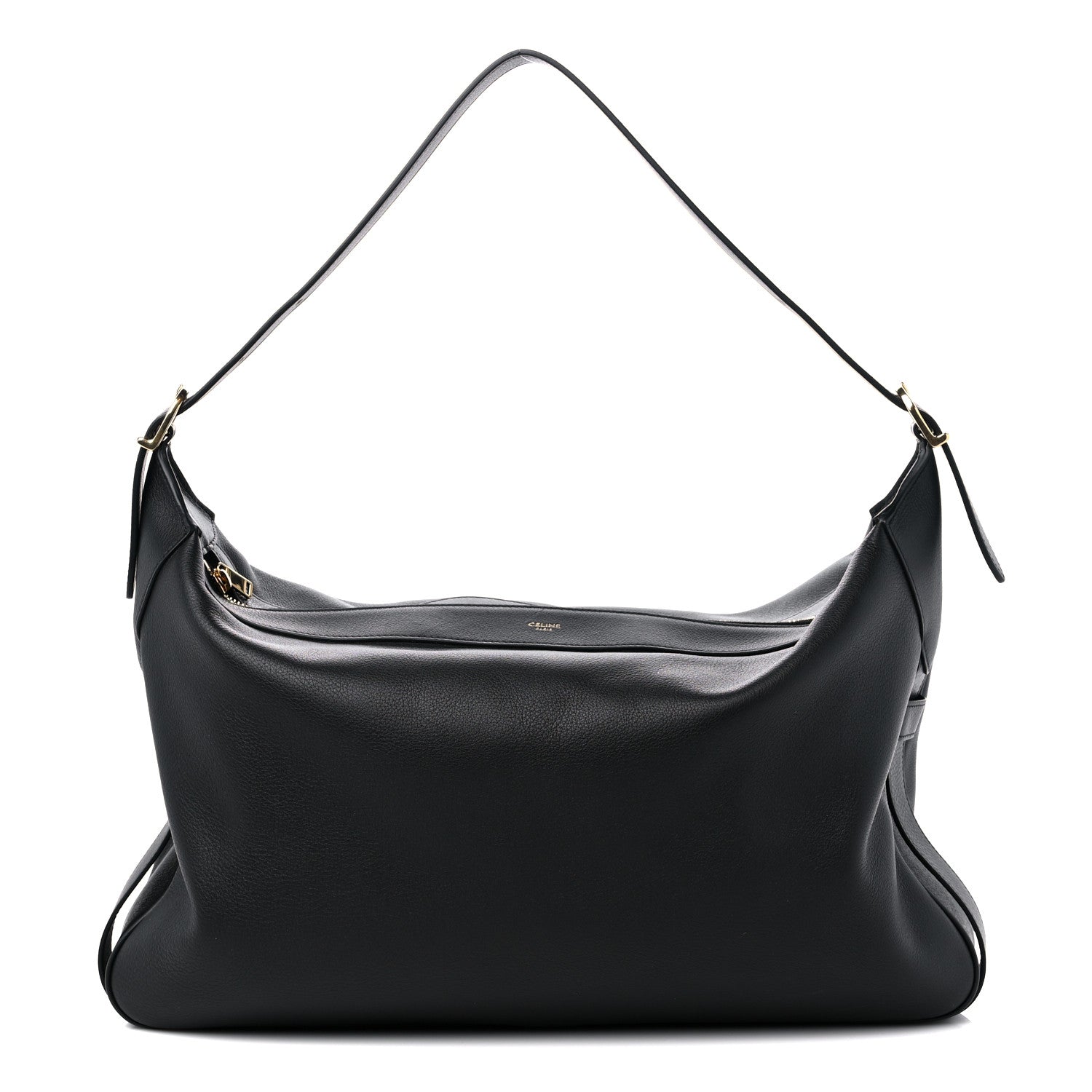 Celine Supple Calfskin Large Romy Shoulder Bag Black 1 of 9