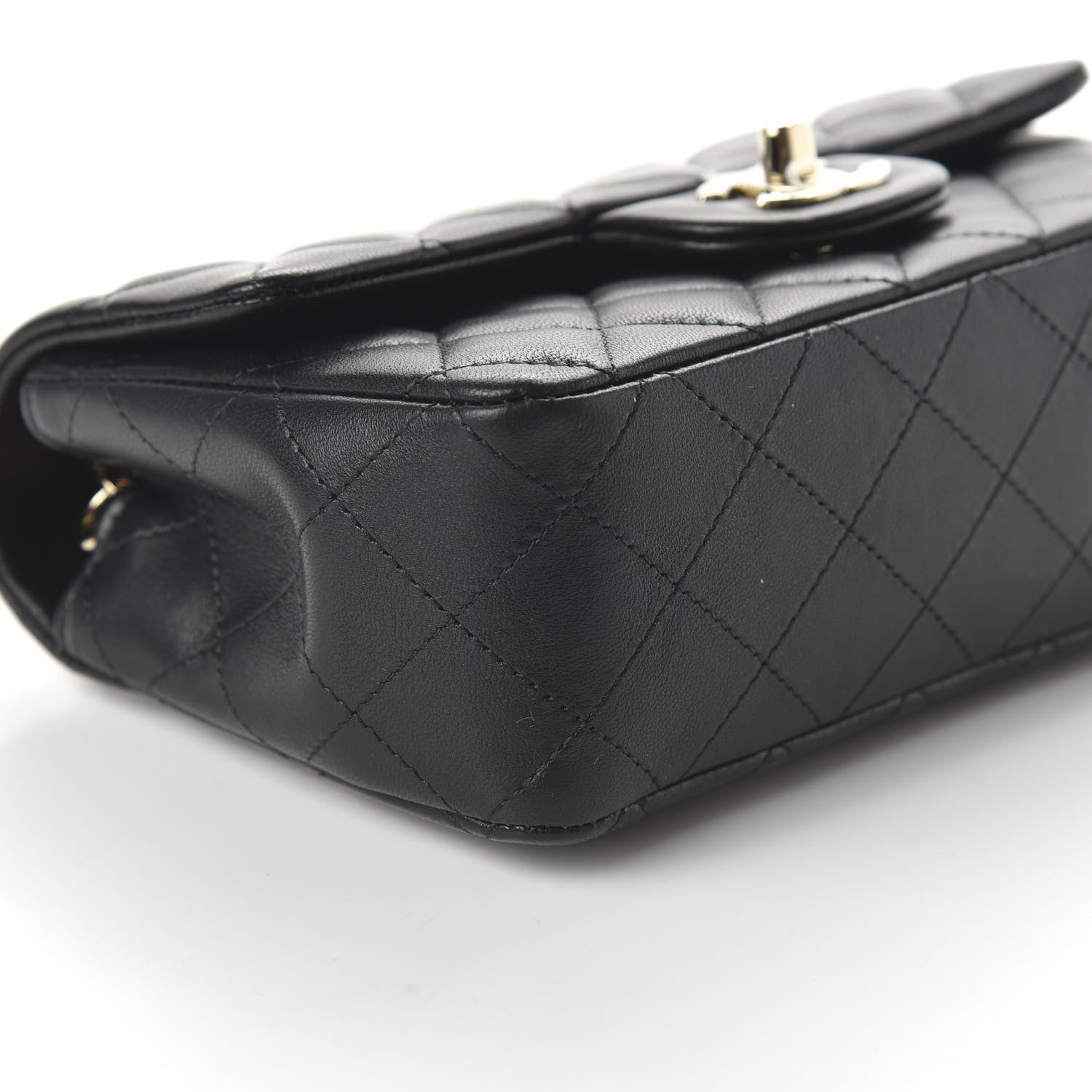 Chanel Lambskin Quilted Mini Rectangular Flap Black 6 of 11