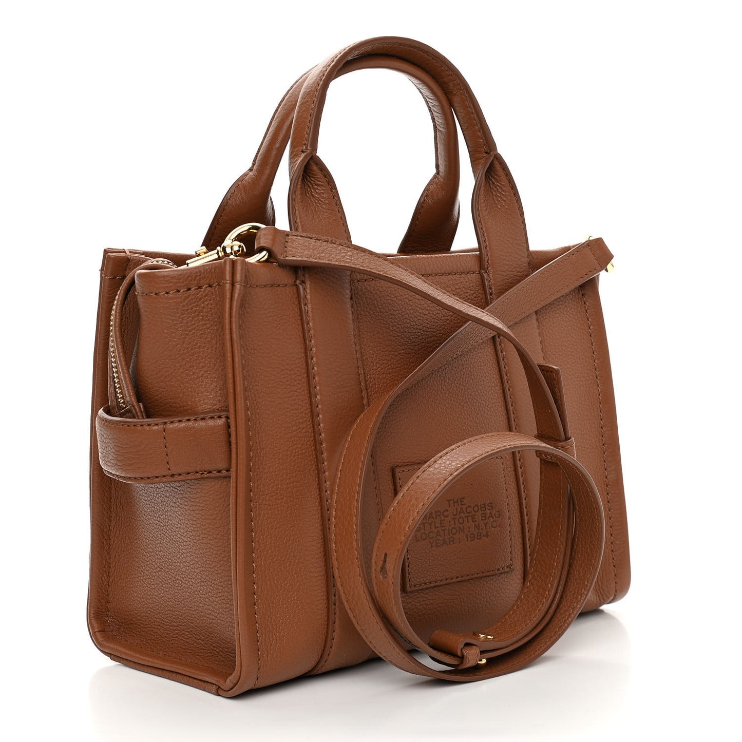Grained Calfskin Small The Tote Bag Argan Oil