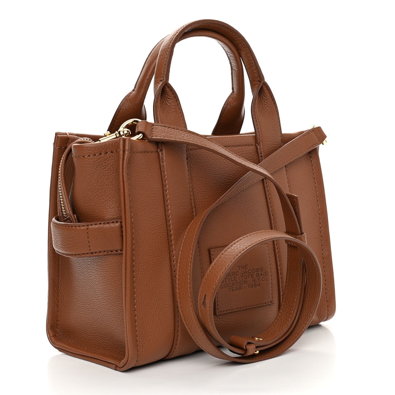 Marc Jacobs Grained Calfskin Small The Tote Bag Argan Oil 3 of 10