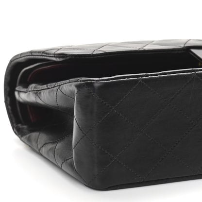 Chanel Lambskin Quilted Medium Double Flap Black 10 of 11
