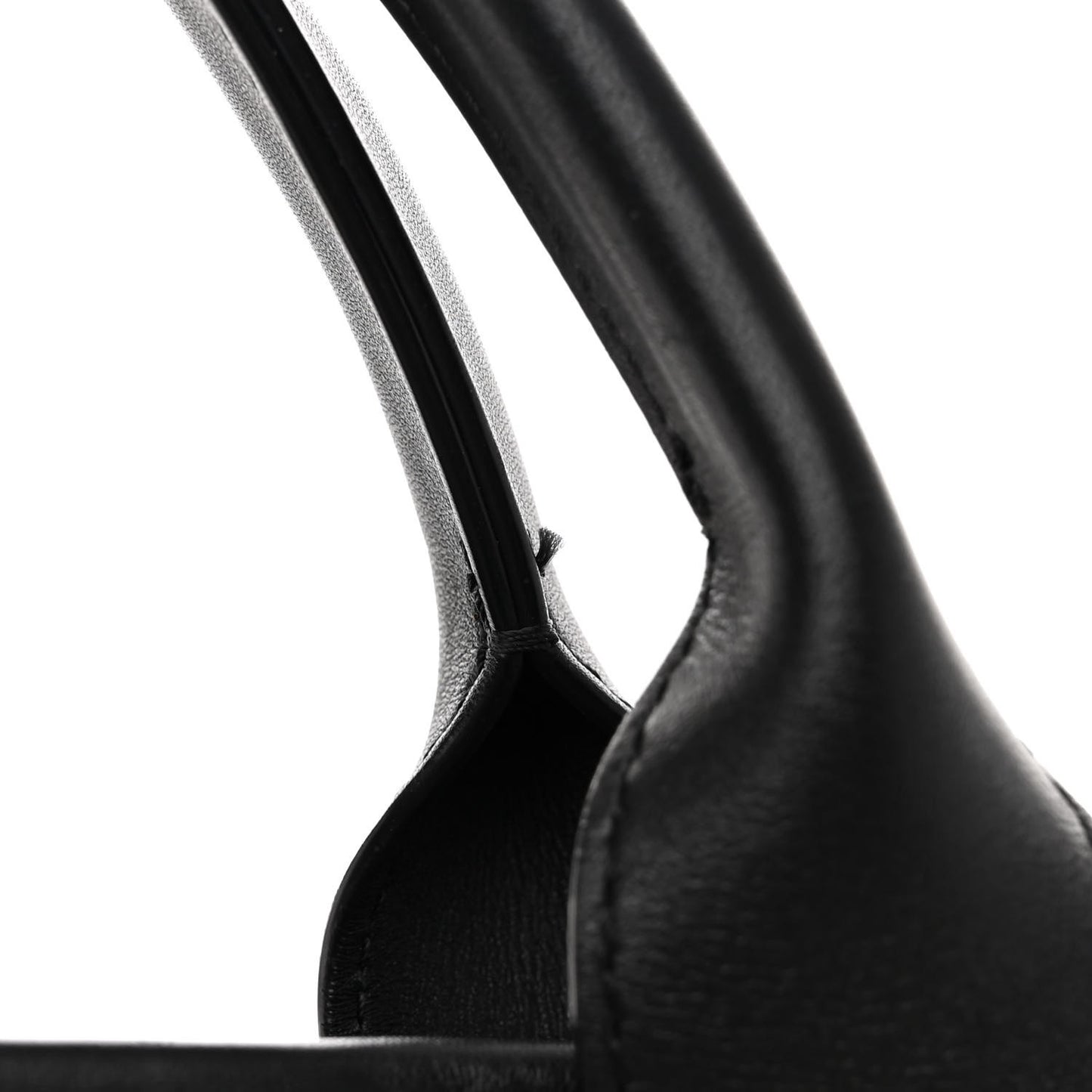 Wool Felt Calfskin Large Deauville Tote Black White