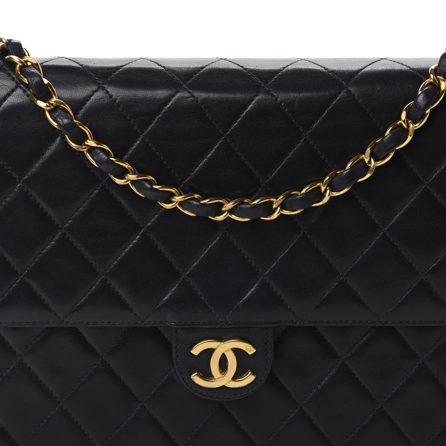 Chanel Lambskin Quilted Medium Single Flap Black 11 of 11