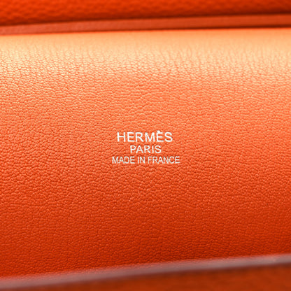 Hermes Taurillon Clemence Jypsiere 34 Orange 6 of 10