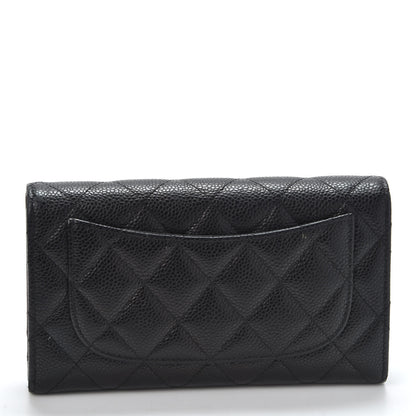 Chanel Caviar Quilted Large Flap Wallet Black 2 of 10