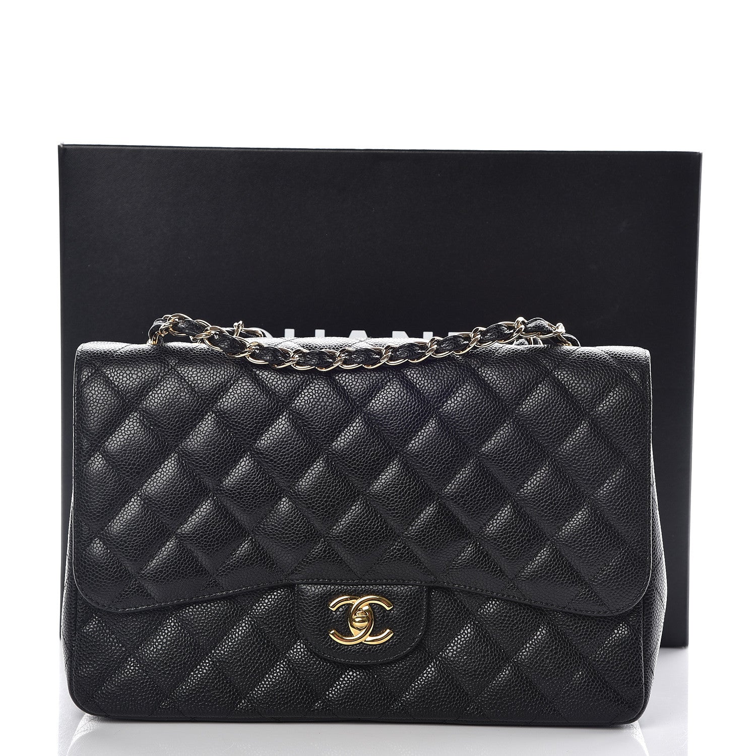 Chanel Caviar Quilted Jumbo Single Flap Black 12 of 12