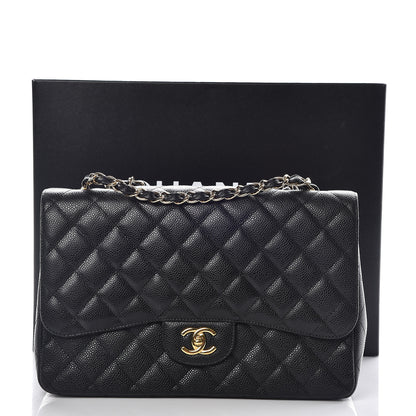 Chanel Caviar Quilted Jumbo Single Flap Black 12 of 12
