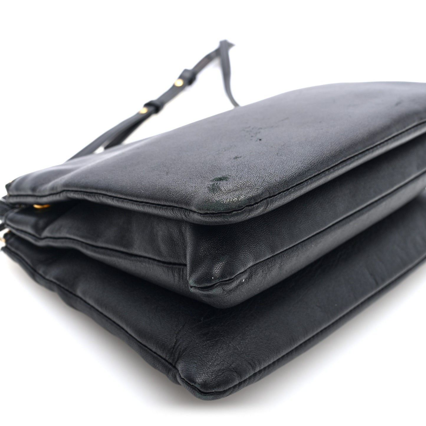 Lambskin Large Trio Crossbody Bag Black