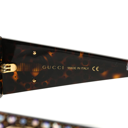 Gucci Crystal Rectangular Frame Sunglasses GG0357S Tortoiseshell 6 of 7