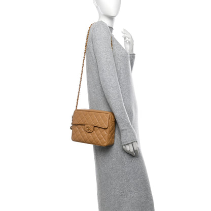 Chanel Caviar Quilted Camera Case Beige 2 of 14