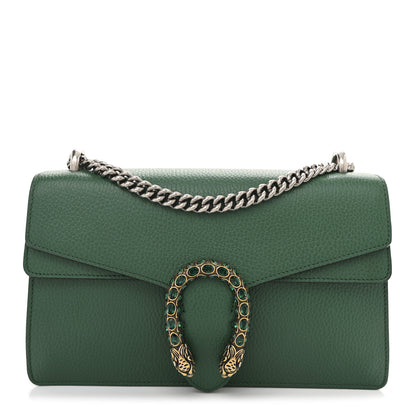 Gucci Pebbled Calfskin Small Dionysus Shoulder Bag Emerald 1 of 12