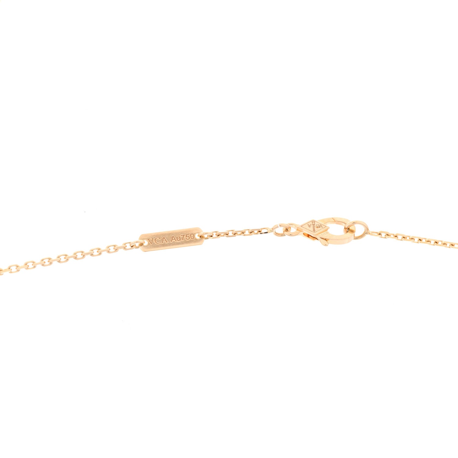 Van Cleef & Arpels 18K Yellow Gold Black Onyx Vintage Alhambra Pendant Necklace 5 of 5