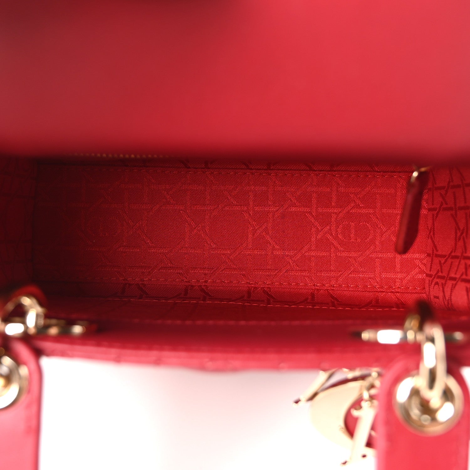 Christian Dior Lambskin Cannage Dioramour Small My ABCDior Lady Dior Fraise 5 of 10