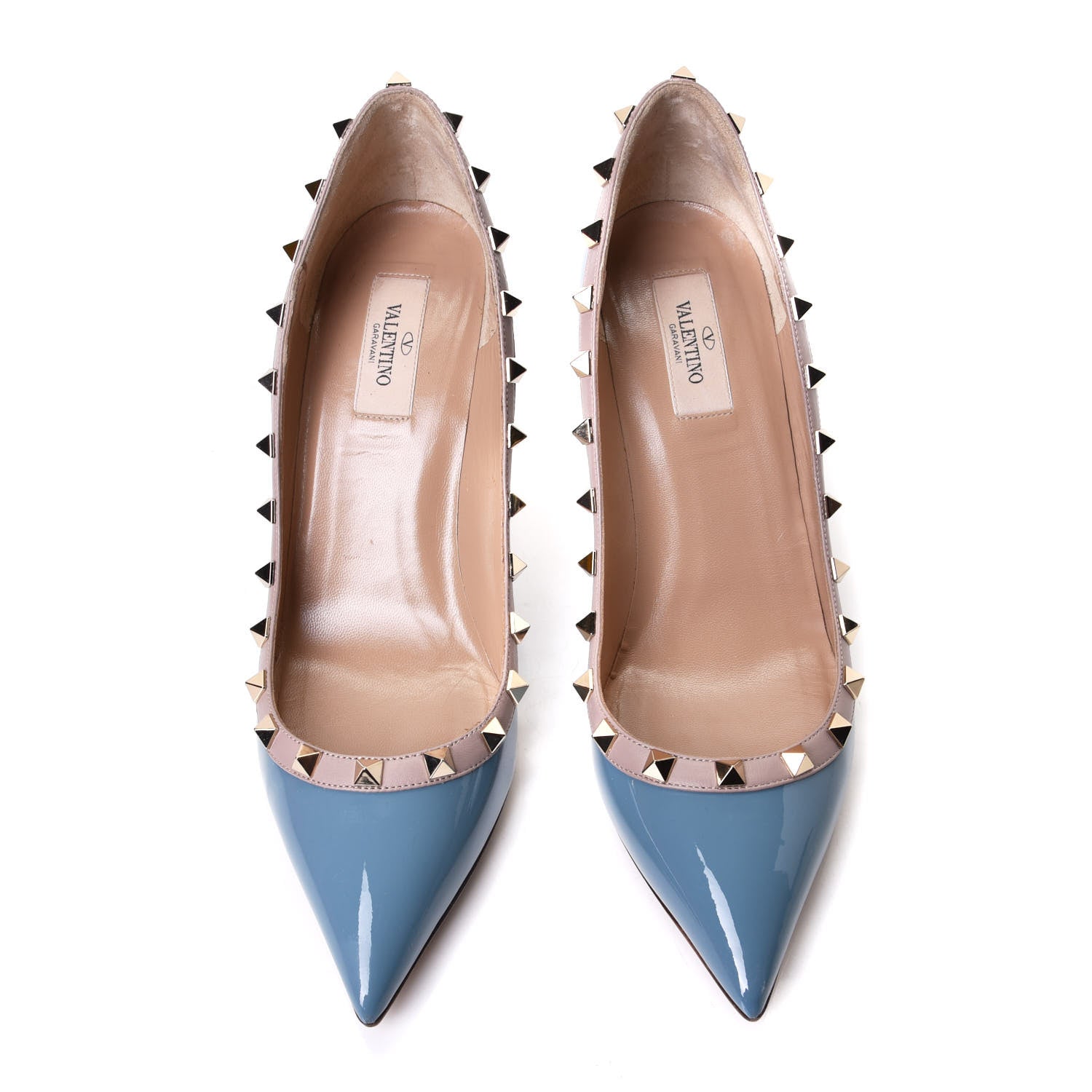 Valentino Garavani Patent Rockstud 85mm Pumps 40 Grey Sky Poudre 2 of 8