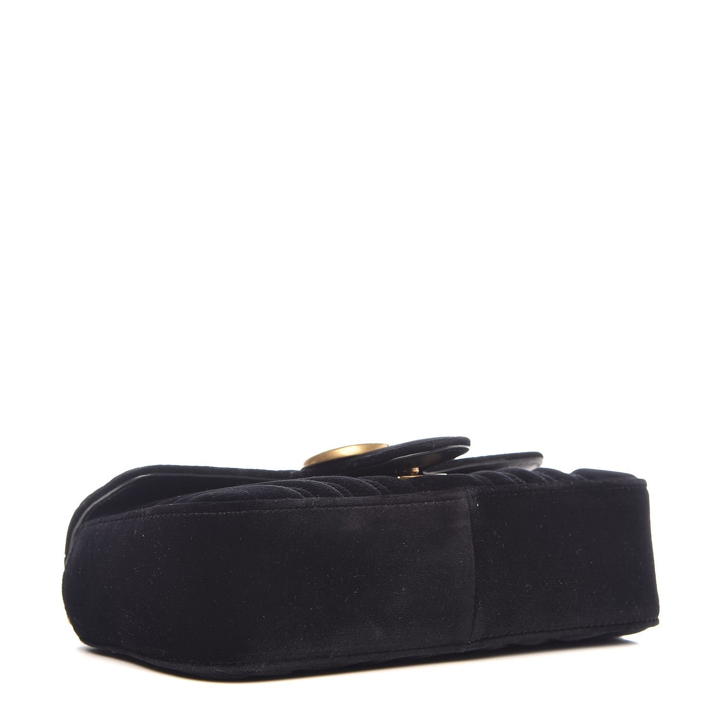 Velvet Matelasse Mini GG Marmont Shoulder Bag Black