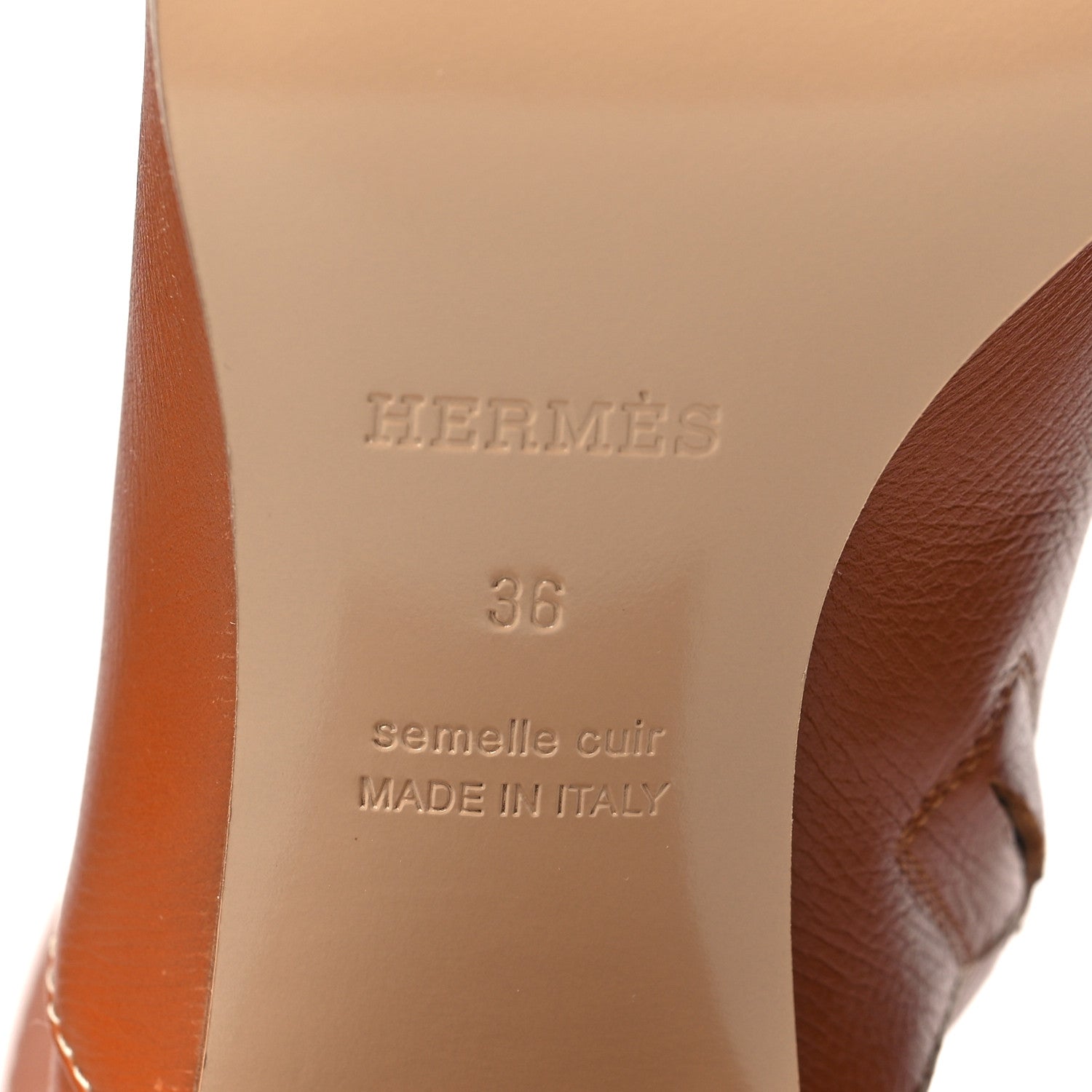 Hermes Epsom Womens Flatteuse 60 Ankle Boot 36 Naturel 6 of 9