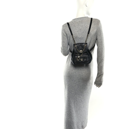 Chanel Lambskin Quilted Small Duma Drawstring Backpack Black 2 of 11