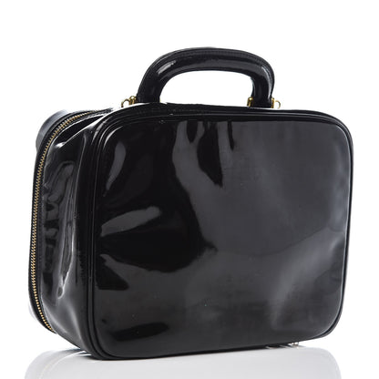 Chanel Patent CC Vanity Cosmetic Case Black 3 of 9