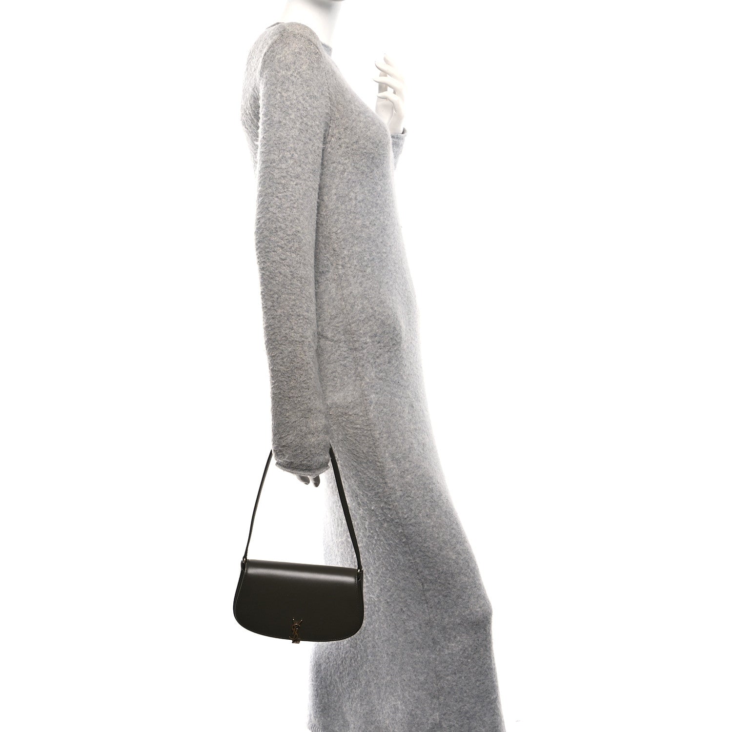 Saint Laurent Box Calfskin Mini Voltaire Shoulder Bag  Deep Musk 2 of 11