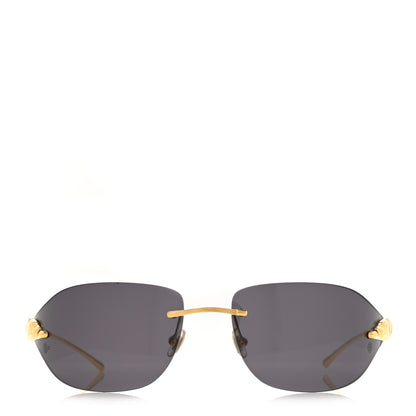 Cartier Panthere De Cartier Rimless Sunglasses Gold 2 of 7