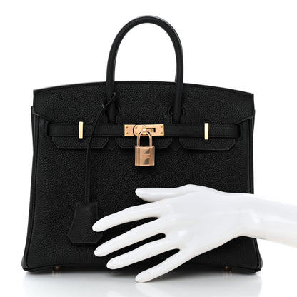 Hermes Togo Birkin 25 Black 2 of 13