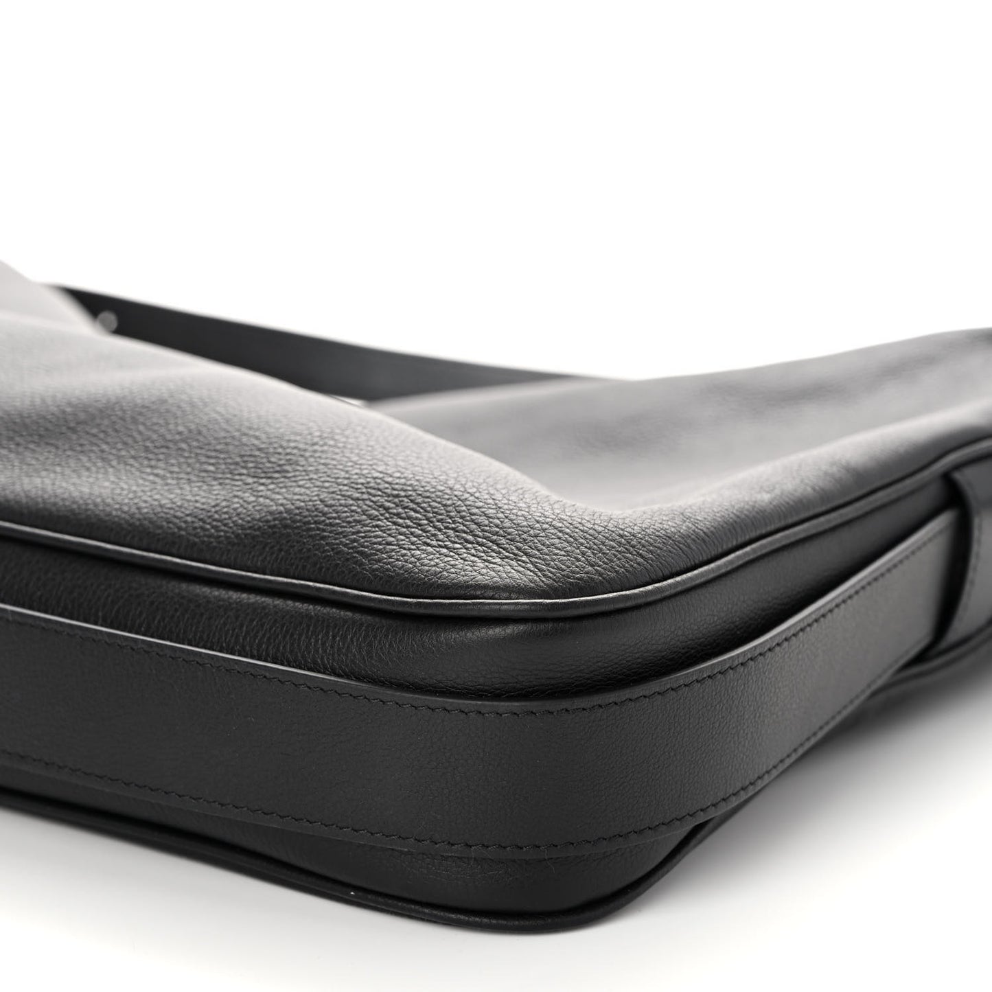 Supple Calfskin Large Romy Shoulder Bag Black