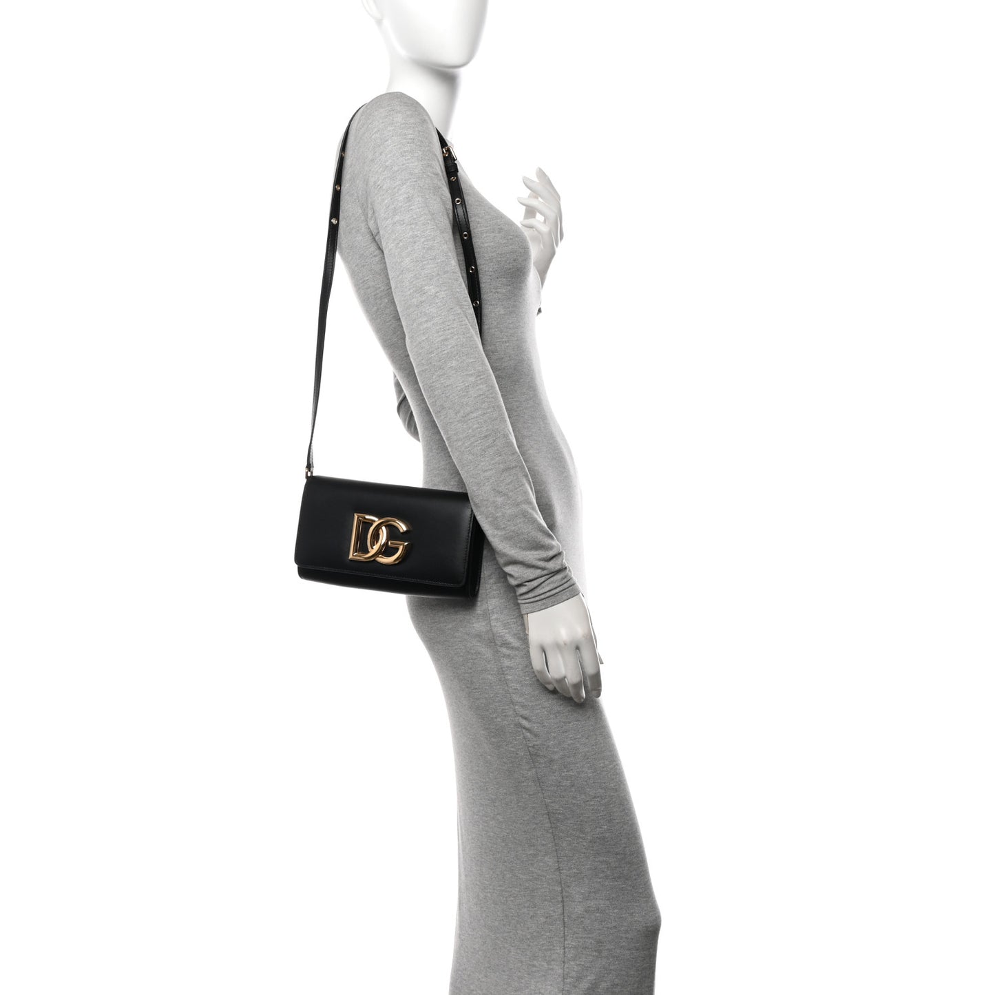 Calfskin DG Millennials 3.5 Clutch Black