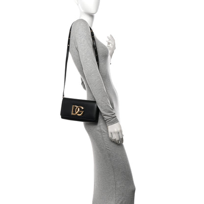 Dolce & Gabbana Calfskin DG Millennials 3.5 Clutch Black 2 of 9
