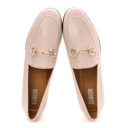 Gucci Malaga Kid Crystal Horsebit Womens Jordaan Loafers 40 Pink Hibiscus 2 of 9