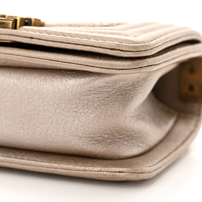 Chanel Metallic Lambskin Mini Scaled Boy Flap Gold 10 of 13