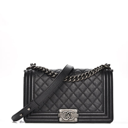 Chanel Calfskin Quilted Medium Boy Flap Black 1 of 9