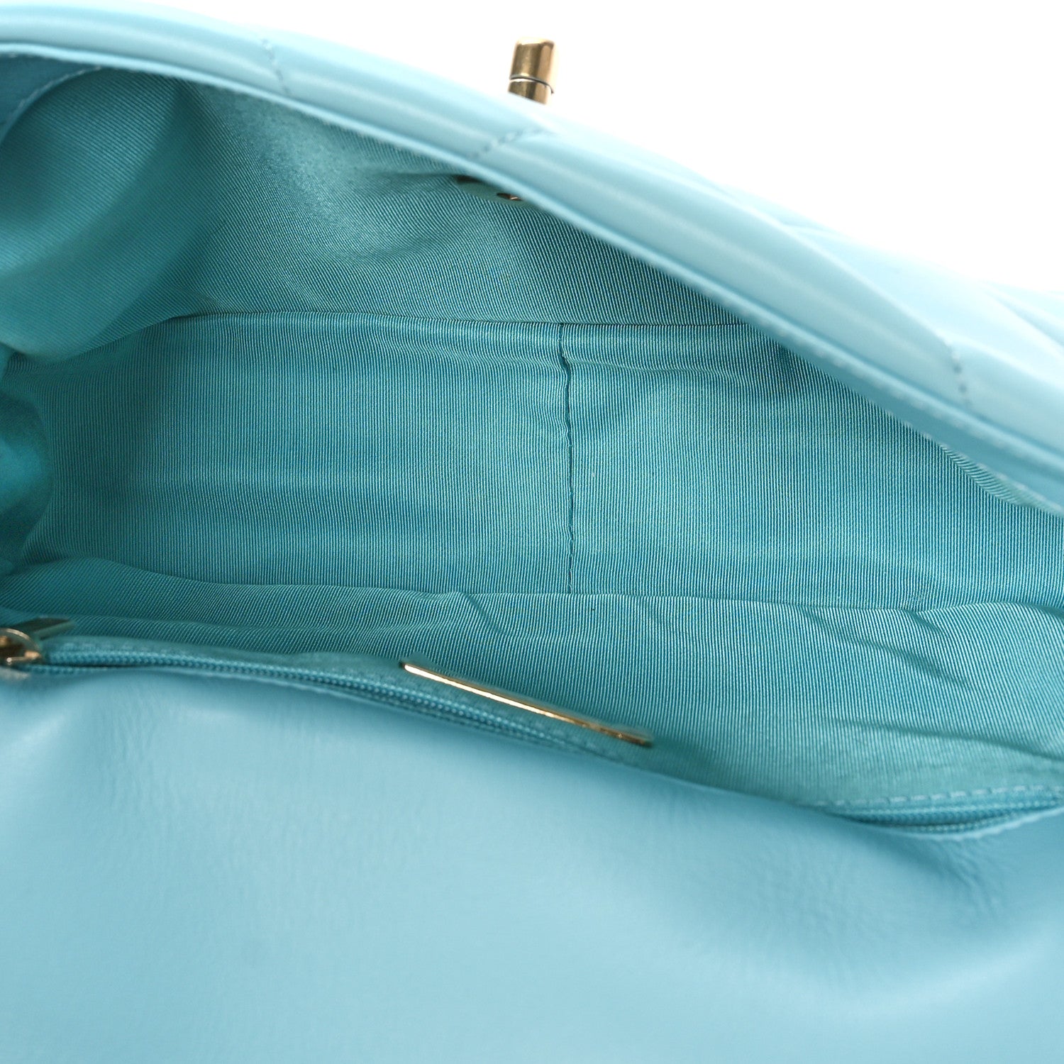 Chanel Lambskin Quilted Medium Chanel 19 Flap Light Blue 5 of 9