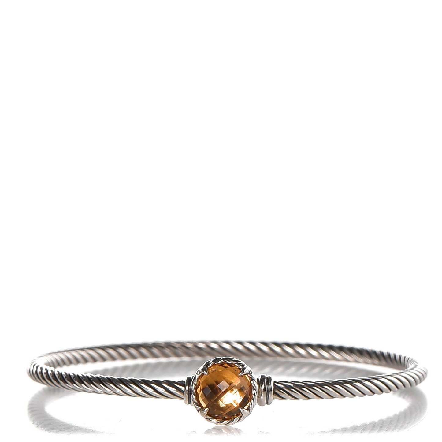 Sterling Silver Citrine Chatelaine Bracelet Bangle