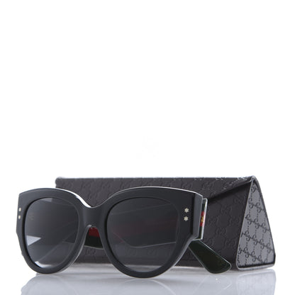 Gucci Acetate Oversized Rectangle Frame Web Sunglasses GG3864/S Black 7 of 7