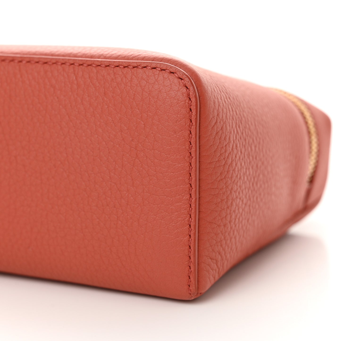 Grained Calfskin L19 Extra Pocket Pouch Coral Fiction