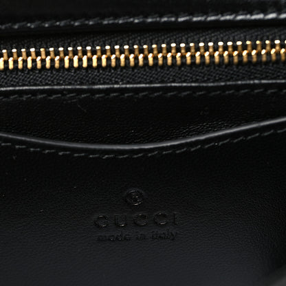 Gucci Lambskin Small GG Milano Top Handle Shoulder Bag Black 6 of 9