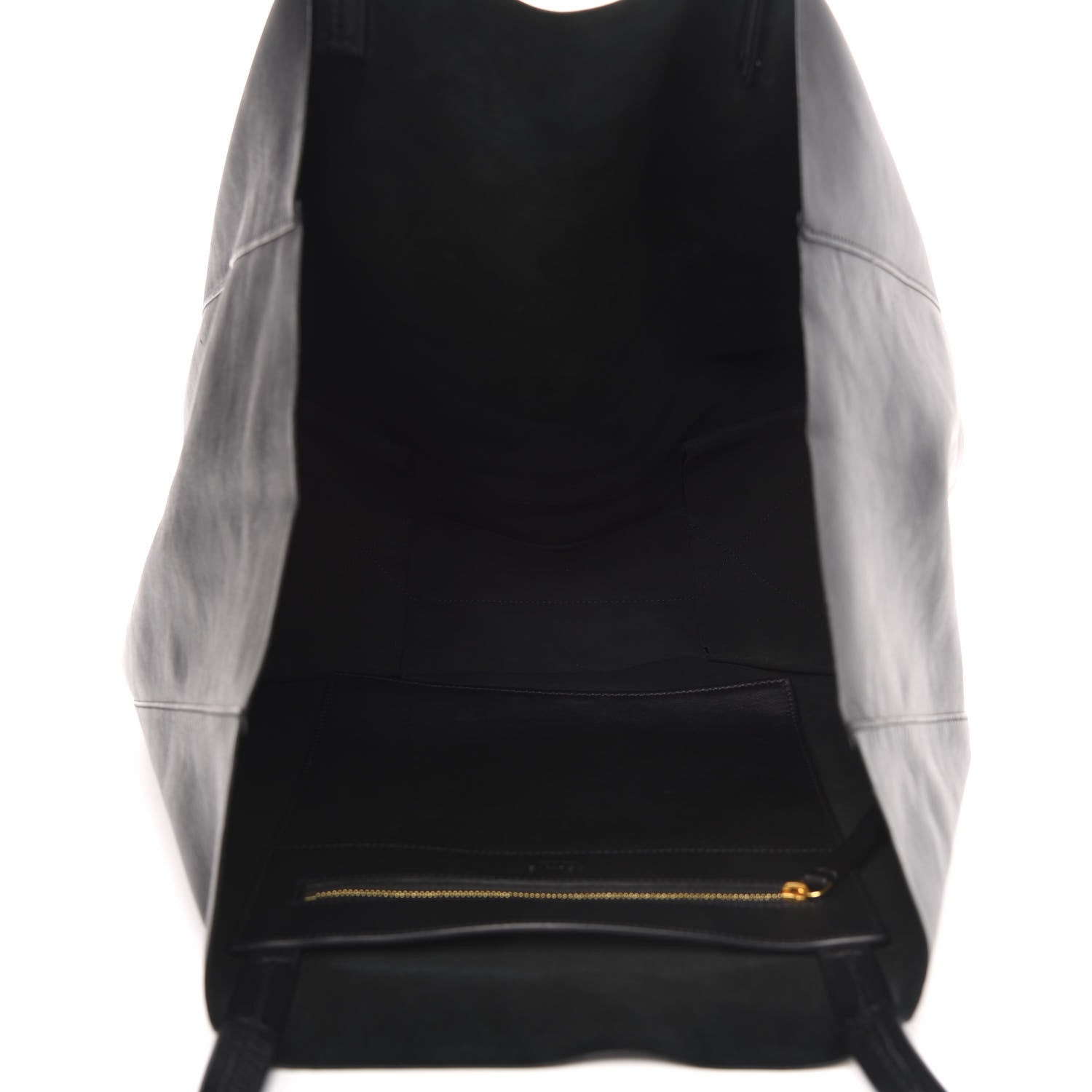 Celine Lambskin Horizontal Cabas Black 5 of 12