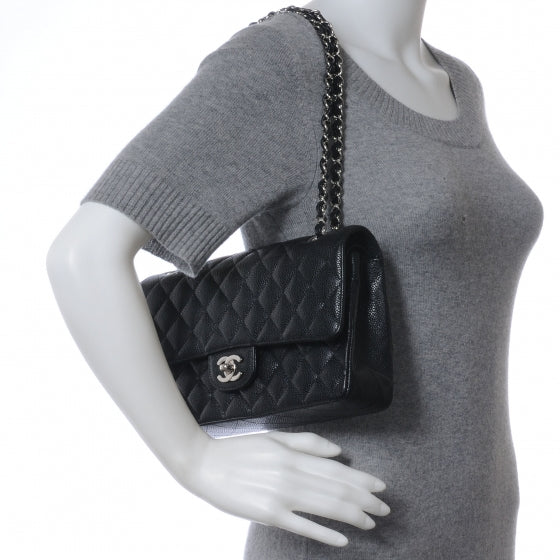 Chanel Caviar Quilted Medium Double Flap Black 2 of 8