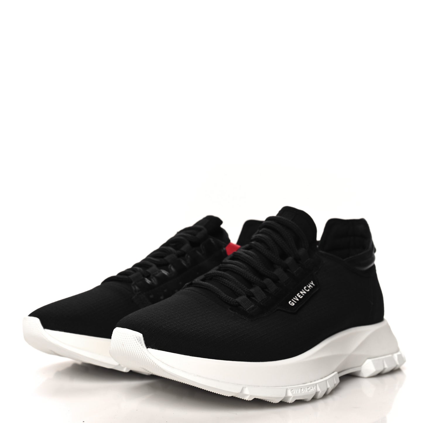 Neoprene Calfskin Spectre Low Runners Sneakers 40 Black