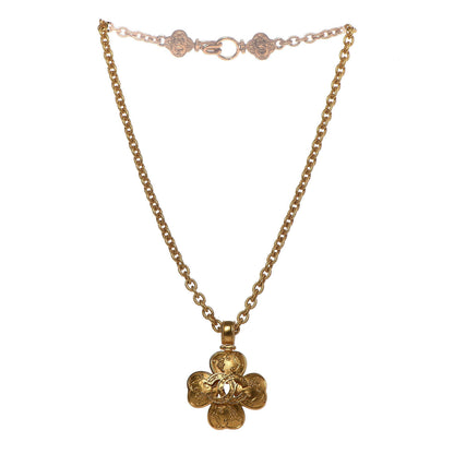 Chanel CC Pendant Chain Necklace Gold 3 of 4