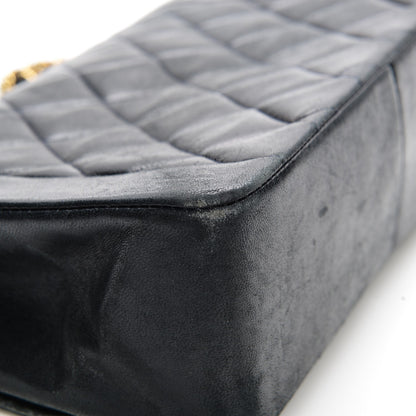 Chanel Lambskin Quilted Medium Single Flap Navy Blue 9 of 10