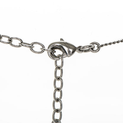 Chanel Crystal CC Bow Drop Necklace Silver 6 of 6