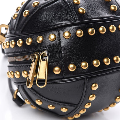 Gucci Calfskin Studded Mini Tifosa Baseball Shaped Shoulder Bag Black 8 of 10