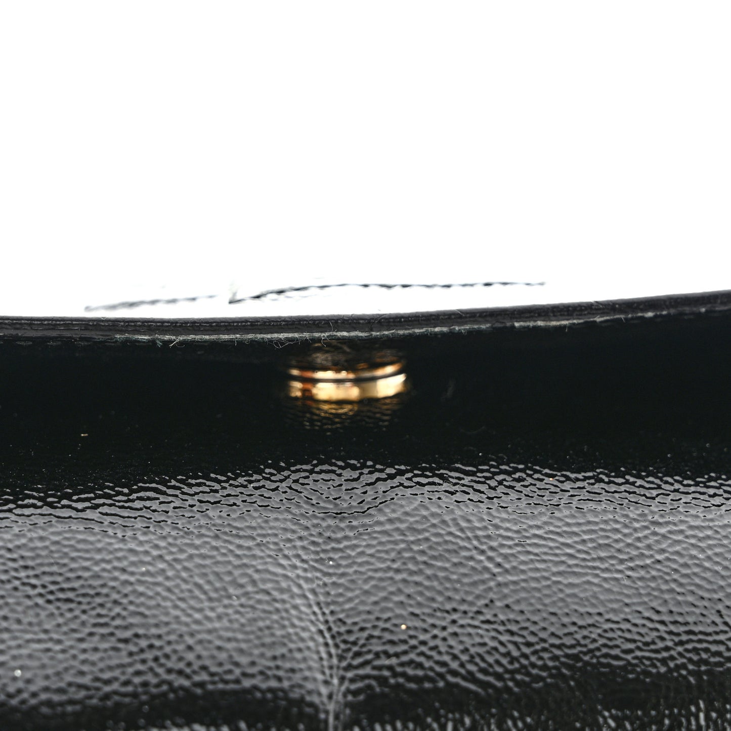 Textured Patent Monogram Large Belle De Jour Clutch Black