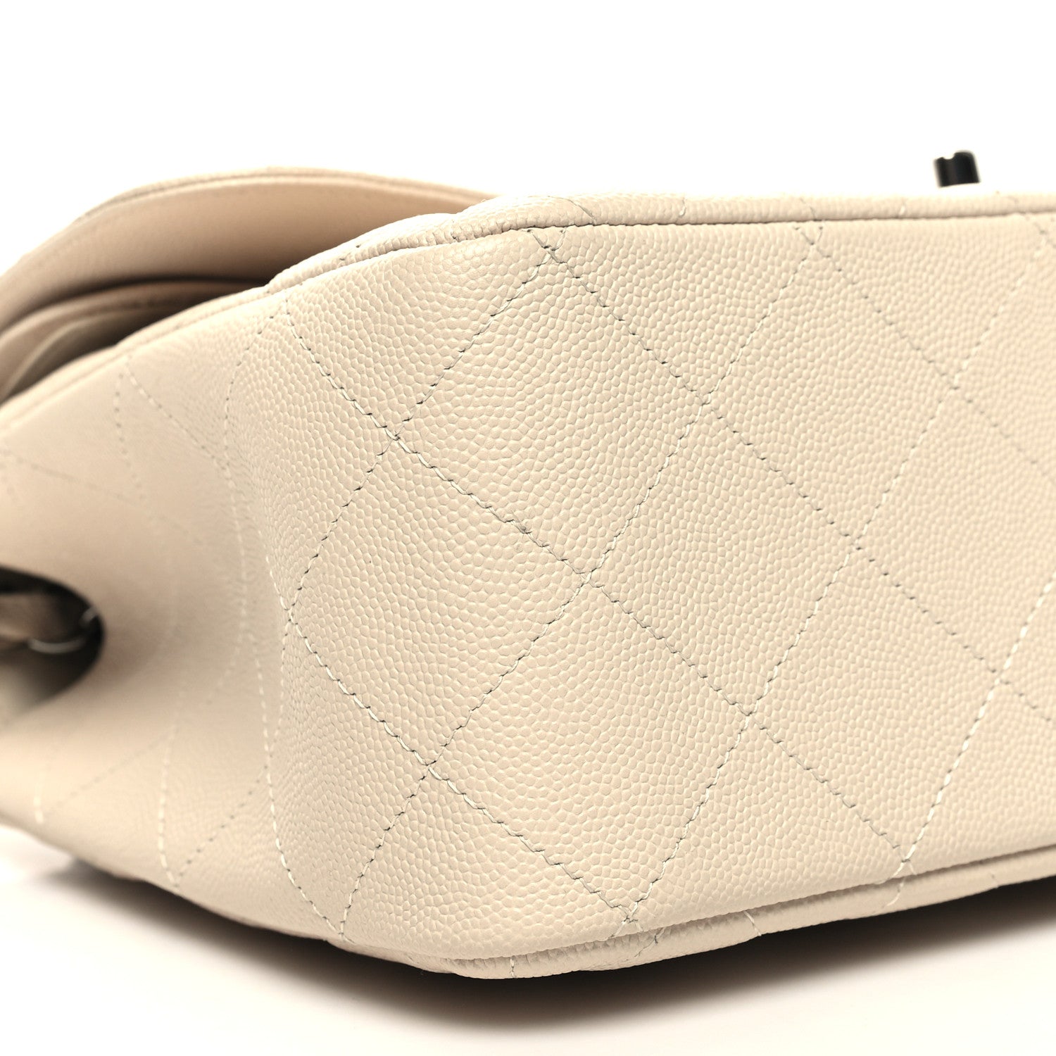 Chanel Caviar Quilted Jumbo Double Flap Ivory 9 of 12