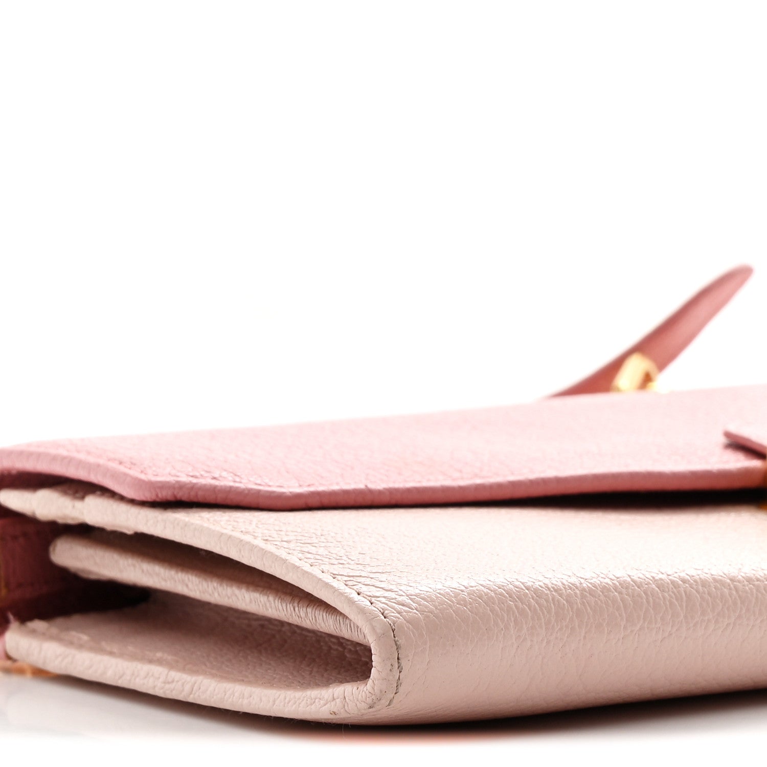 Miu Miu Goatskin Madras Bicolor Wallet On Chain Rosa Gemma 10 of 11